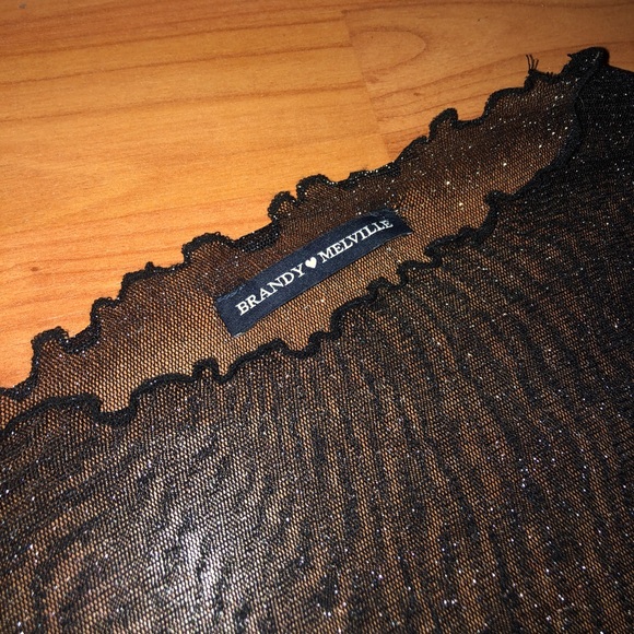 Black Sparkly Long-Sleeve Top! - Picture 2 of 3